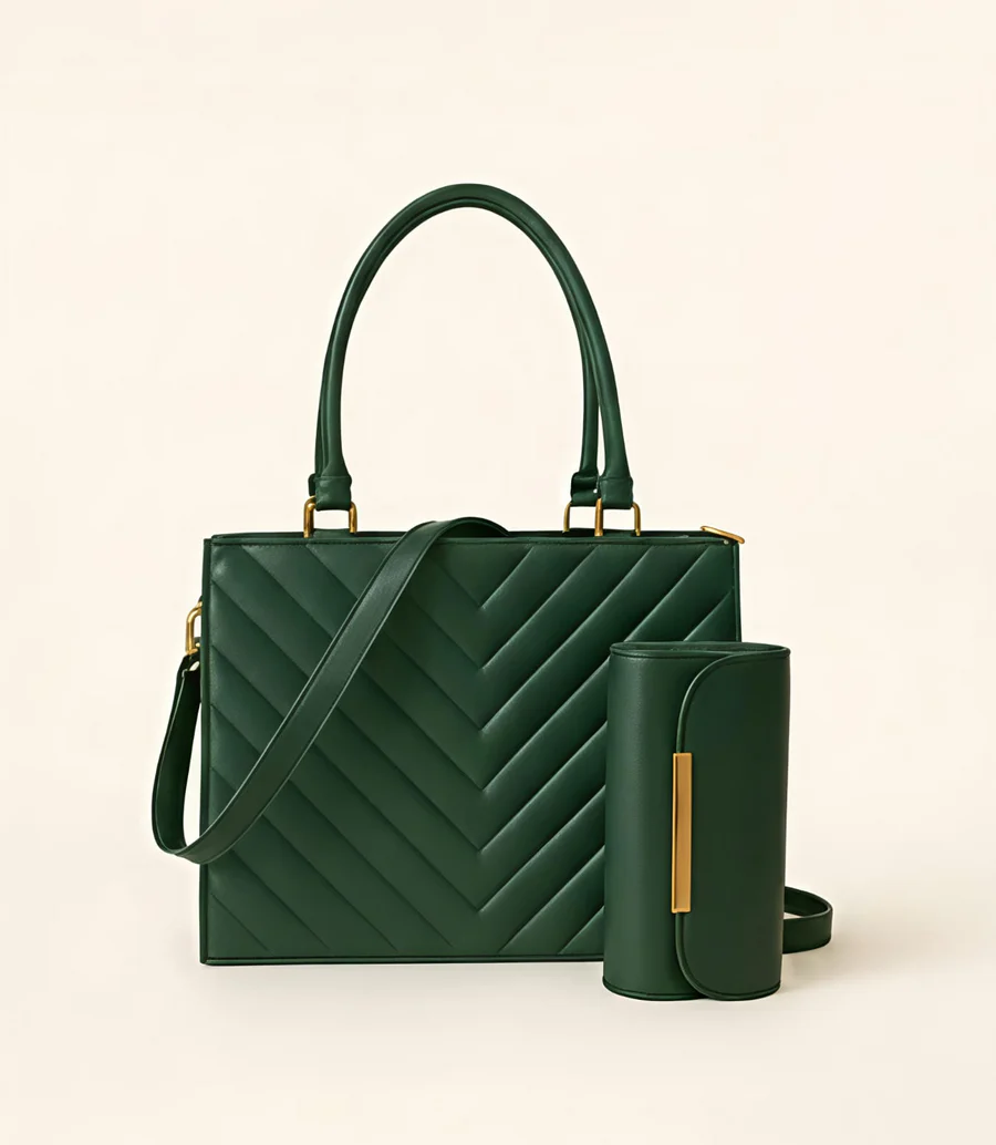 Quilted Tote 2pcs Premium Set