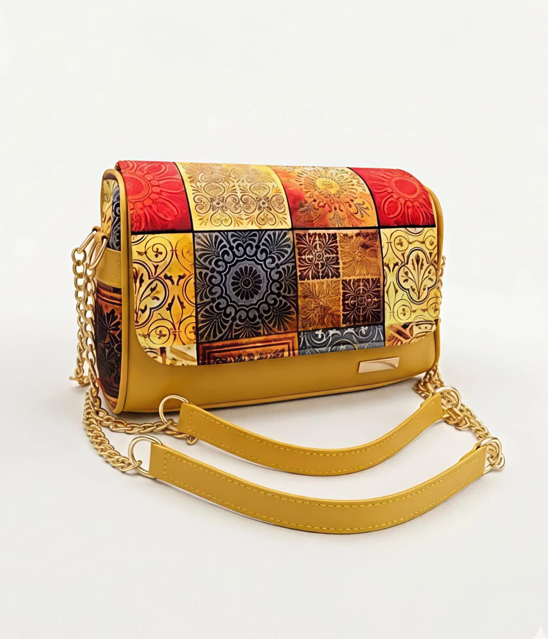ELEGANT FLORAL HAND BAG – Yellow